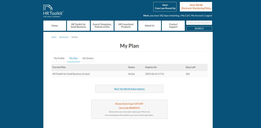 Connectsus Screenshot - user dashboard (regular product)