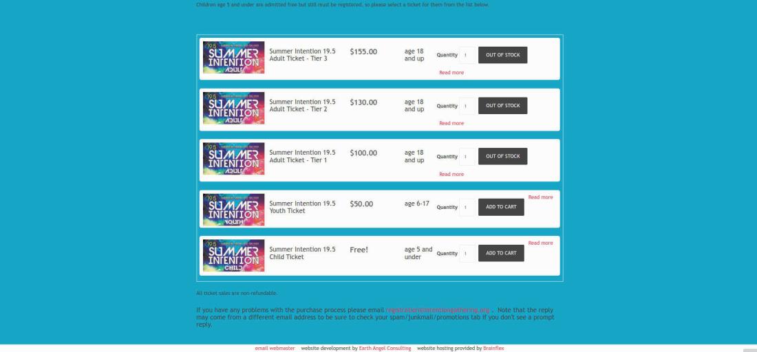 Intention Gathering screenshot - ticket page
